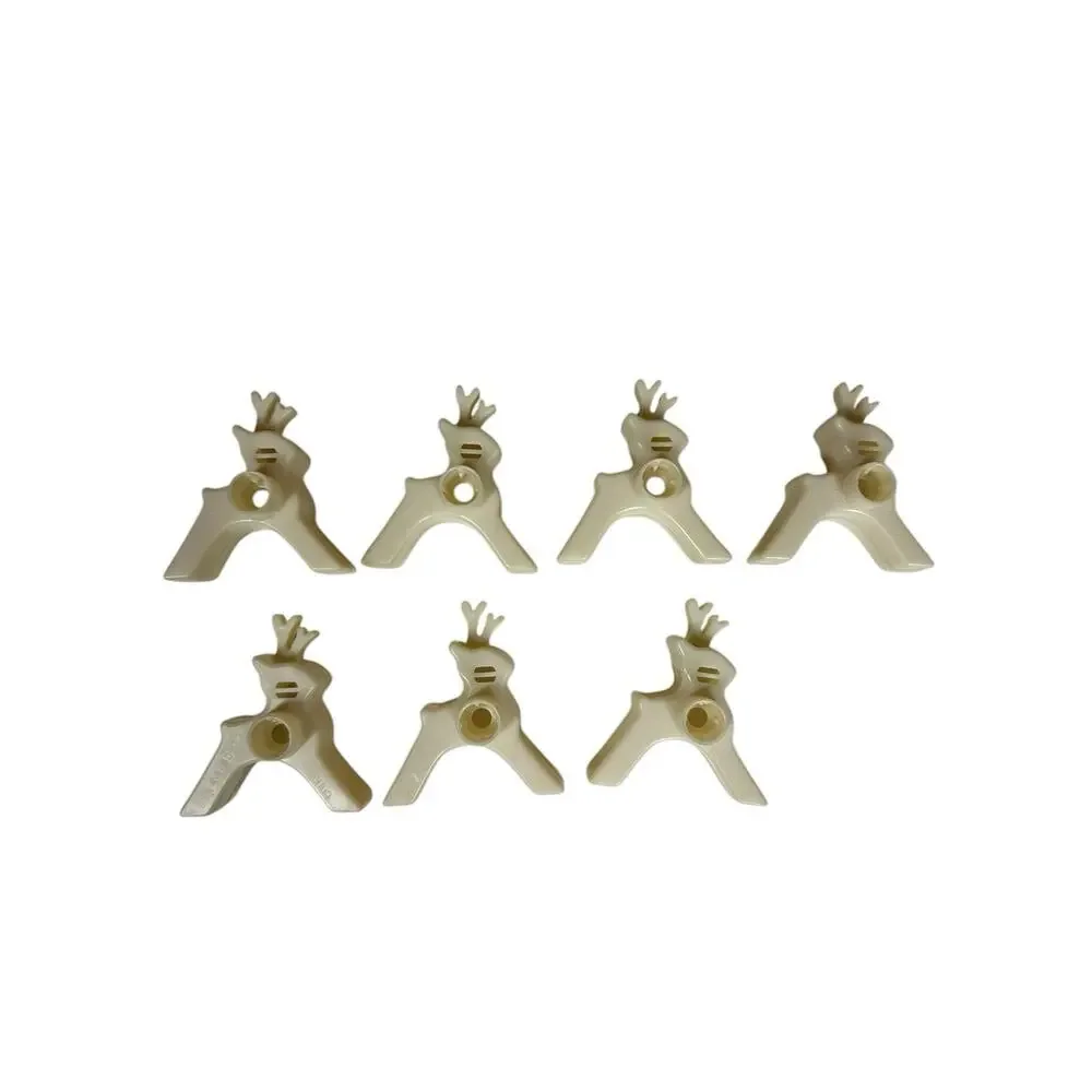 Kitschy Plastic Reindeer And‎ Santa Sleigh Light Covers Vintage Christmas 8 Pc